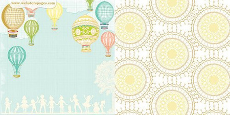 Papier do scrapbookingu dwustronny 30,5 x 30,5 cm PARTY TIME 12 szt. webster`s pages